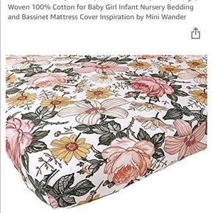 Boho floral crib sheet